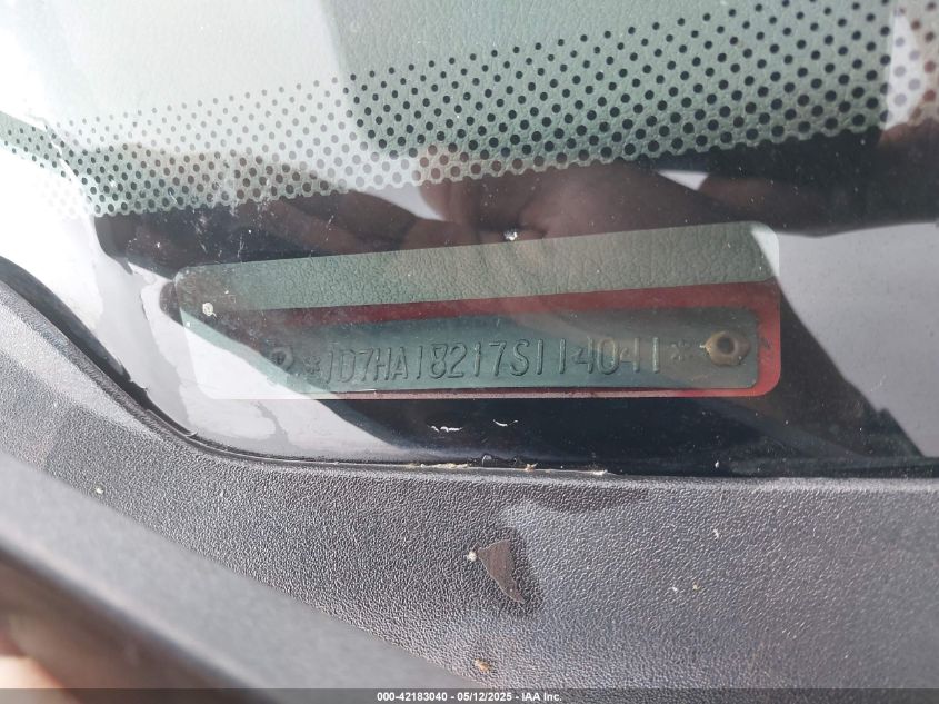 2007 Dodge Ram 1500 Slt VIN: 1D7HA18217S114041 Lot: 42183040