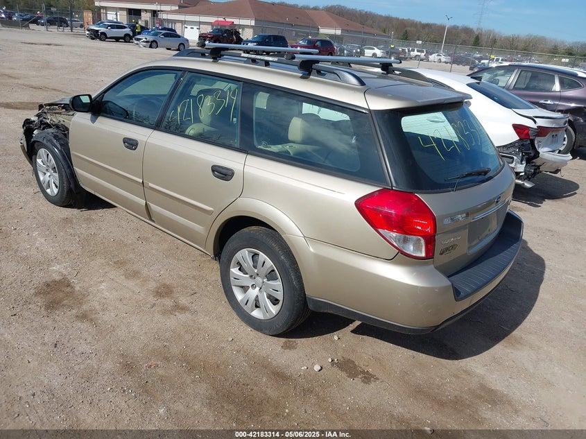 2008 SUBARU OUTBACK VIN: 4S4BP60C087362491