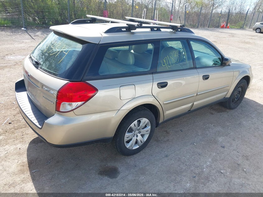 2008 SUBARU OUTBACK VIN: 4S4BP60C087362491