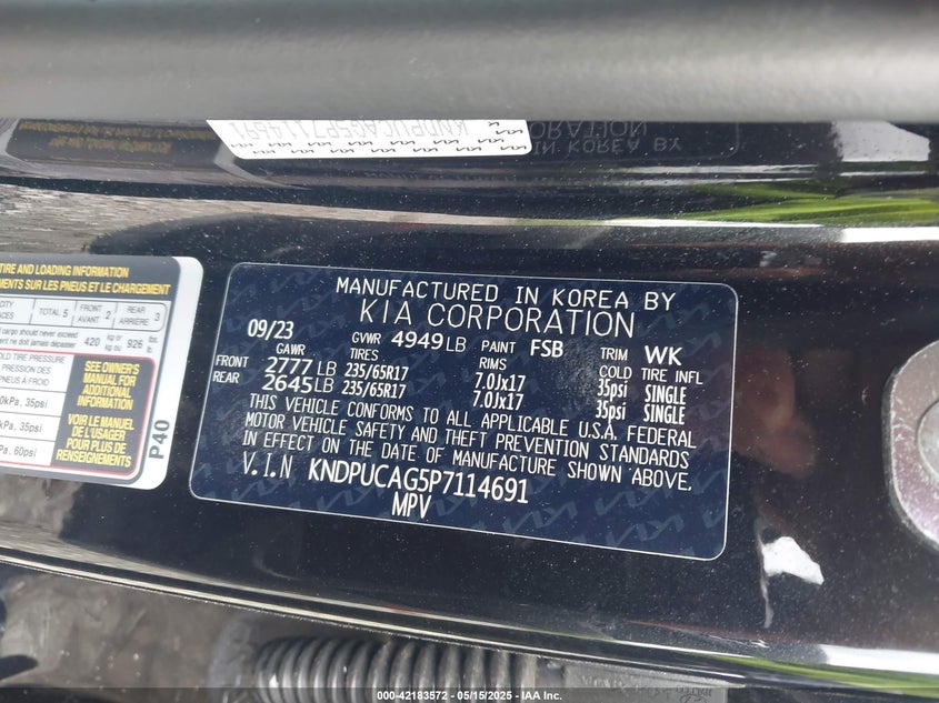 2023 KIA SPORTAGE HYBRID LX - KNDPUCAG5P7114691