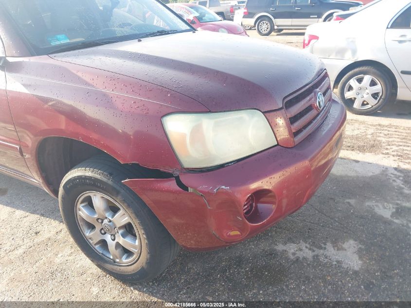 2004 Toyota Highlander V6 VIN: JTEGP21A640006707 Lot: 42185666