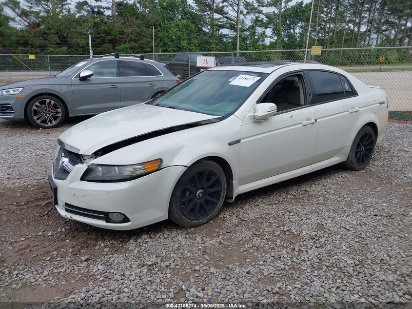 2007 Acura Tl Type S white sedan gasoline 19UUA76547A041182 photo #3