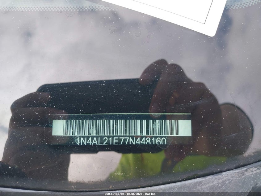 2007 NISSAN ALTIMA VIN: 1N4AL21E77N448160