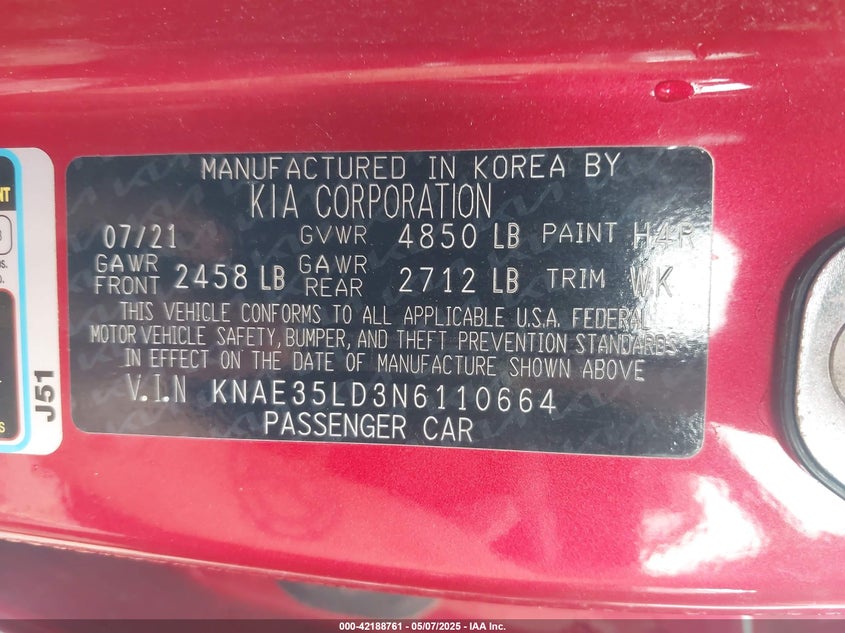 2022 KIA STINGER GT-LINE - KNAE35LD3N6110664