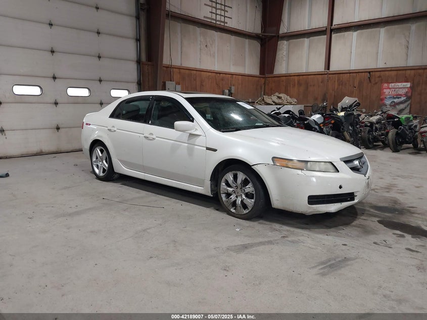 2004 Acura Tl white sedan gasoline 19UUA66284A032528 photo #1