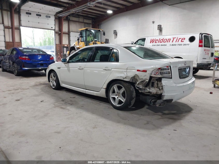 2004 Acura Tl white sedan gasoline 19UUA66284A032528 photo #4