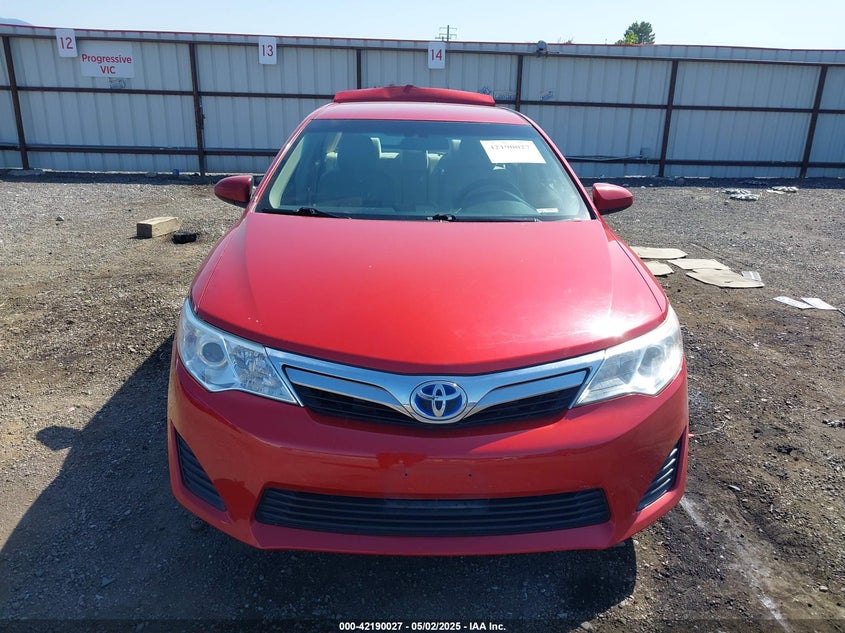 2012 TOYOTA CAMRY HYBRID VIN: 4T1BD1FK5CU033161