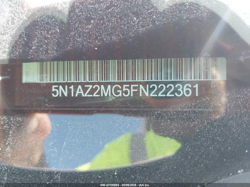 2015 NISSAN MURANO SV - 5N1AZ2MG5FN222361