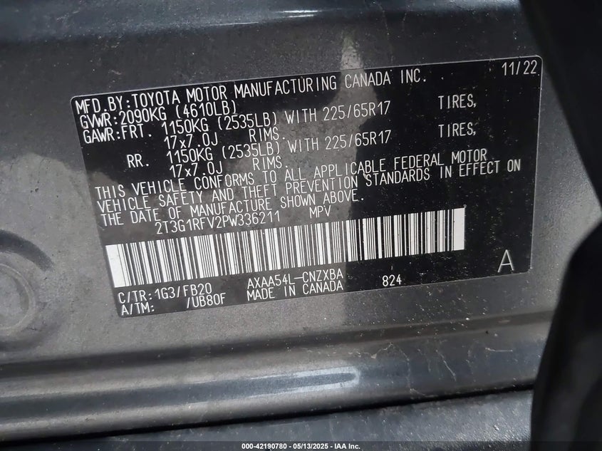 2023 TOYOTA RAV4 LE - 2T3G1RFV2PW336211