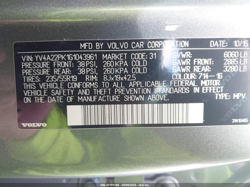 2016 VOLVO XC90 T6 MOMENTUM - YV4A22PK1G1043961