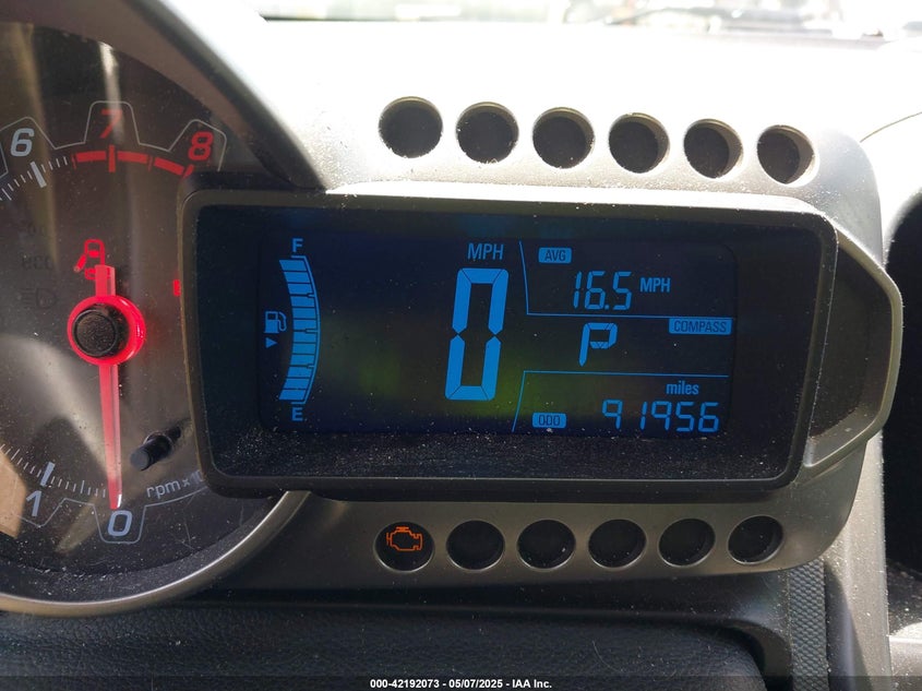 2012 CHEVROLET SONIC VIN: 1G1JE6SH6C4102436