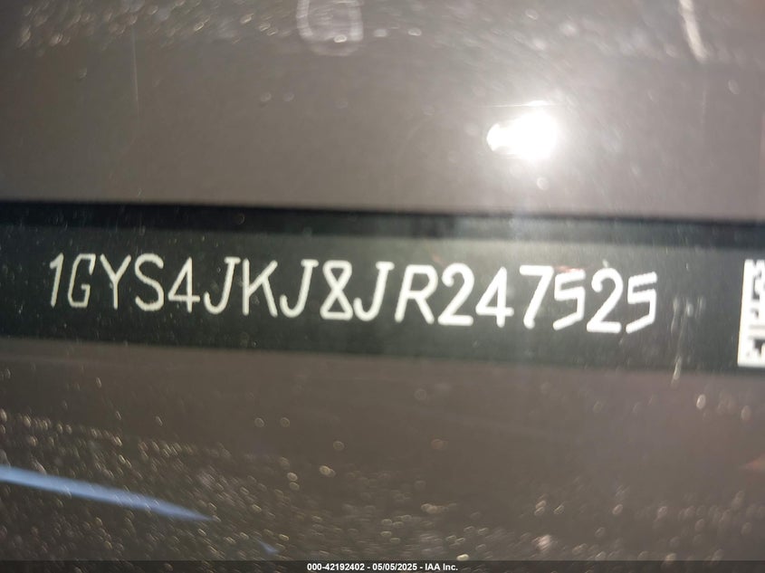 2018 CADILLAC ESCALADE ESV VIN: 1GYS4JKJ8JR247525