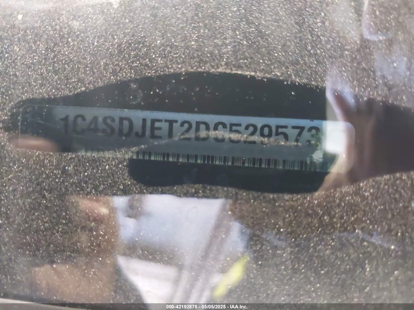 2013 DODGE DURANGO VIN: 1C4SDJET2DC529573