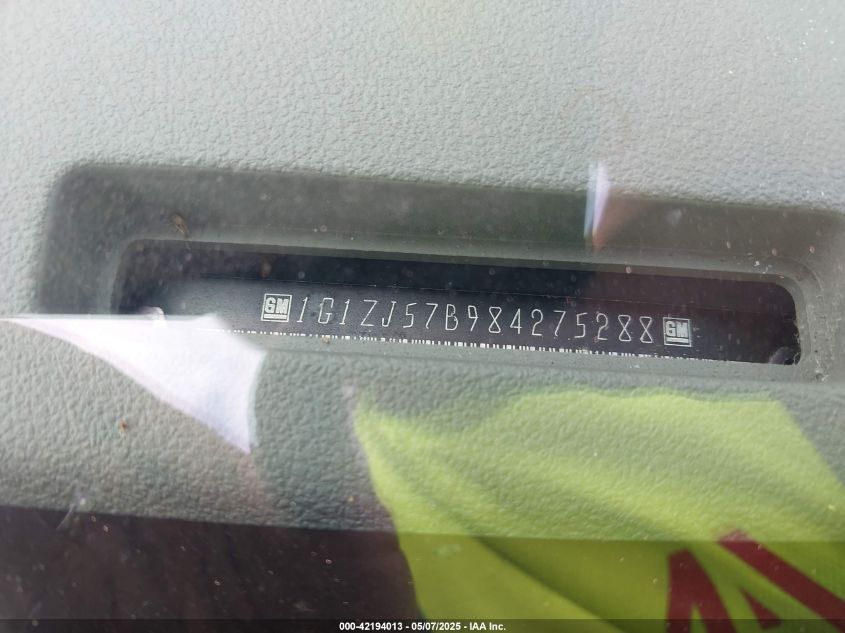 2008 Chevrolet Malibu Lt VIN: 1G1ZJ57B984275288 Lot: 42194013