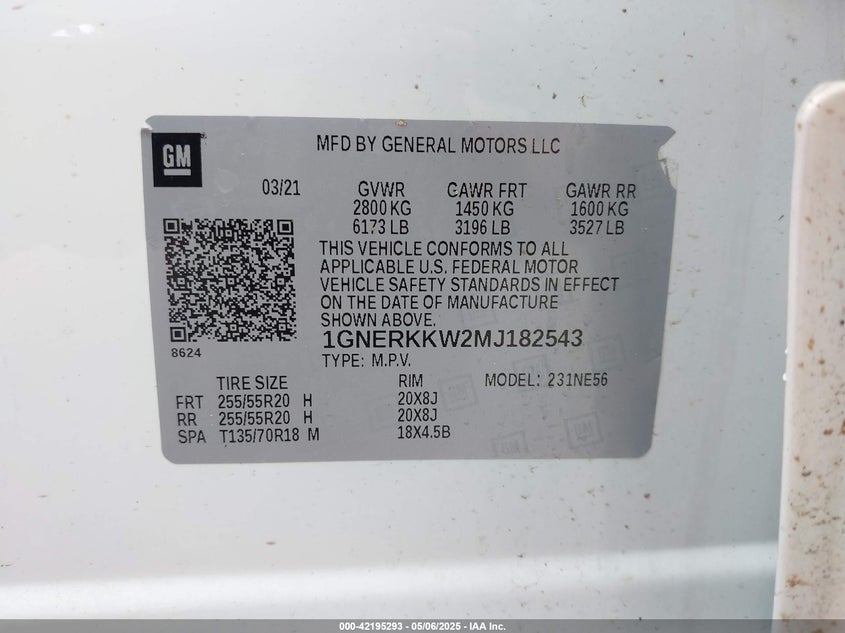 2021 CHEVROLET TRAVERSE FWD PREMIER - 1GNERKKW2MJ182543