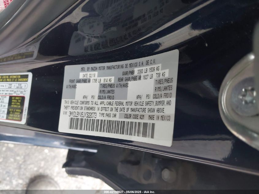 2018 Toyota Yaris Ia VIN: 3MYDLBYV6JY322073 Lot: 42196627