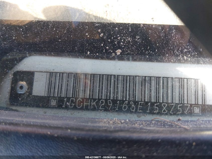 2003 Chevrolet Silverado 2500Hd Lt VIN: 1GCHK29163E158757 Lot: 42196877