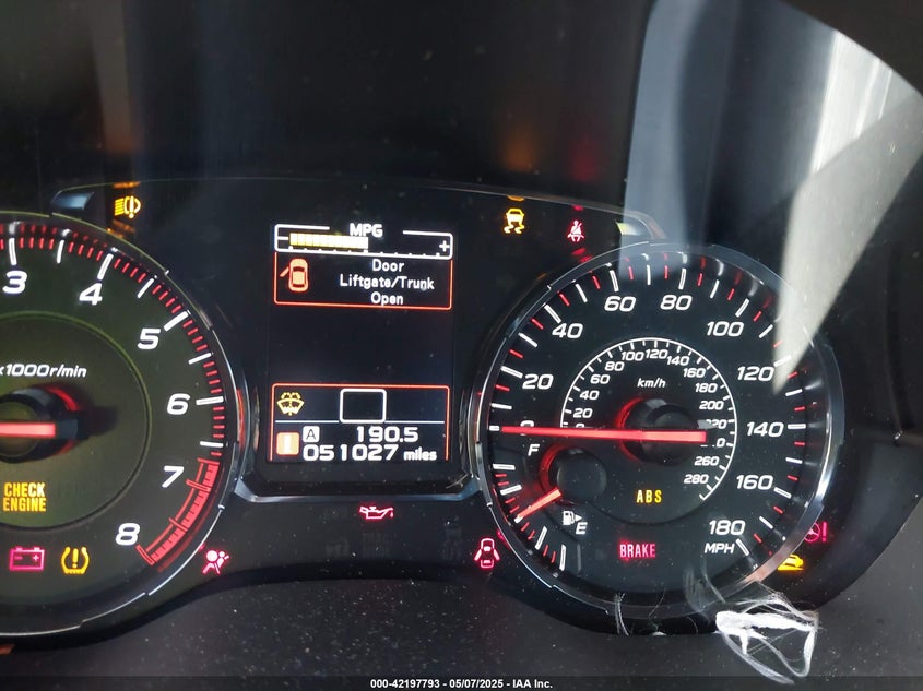 2020 SUBARU WRX VIN: JF1VA1H65L9805841