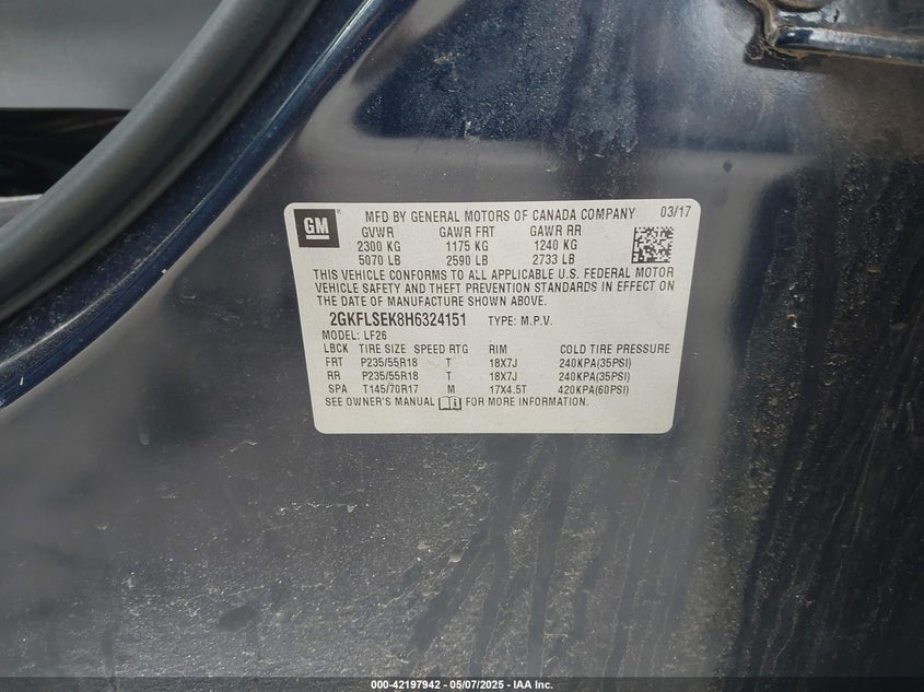 2017 GMC TERRAIN SLE-1 - 2GKFLSEK8H6324151