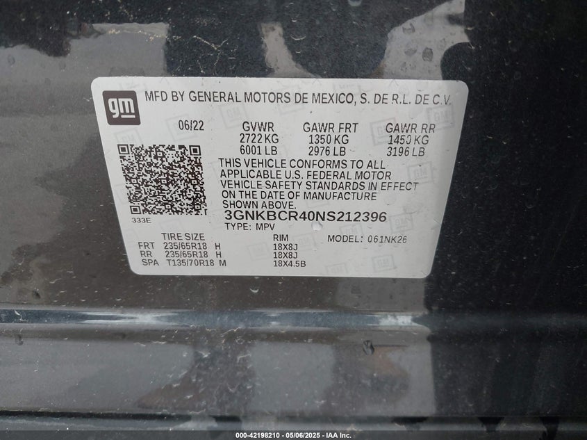 2022 CHEVROLET BLAZER FWD 2LT - 3GNKBCR40NS212396