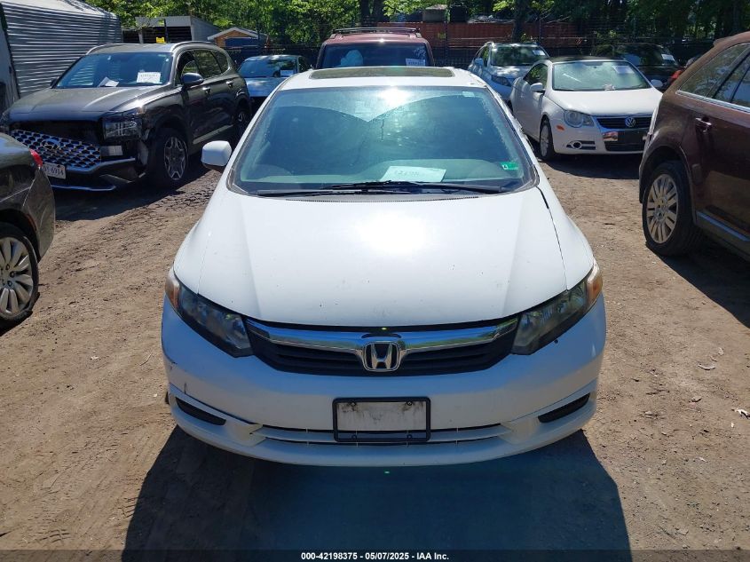 2012 Honda Civic Ex VIN: 19XFB2F89CE047892 Lot: 42198375