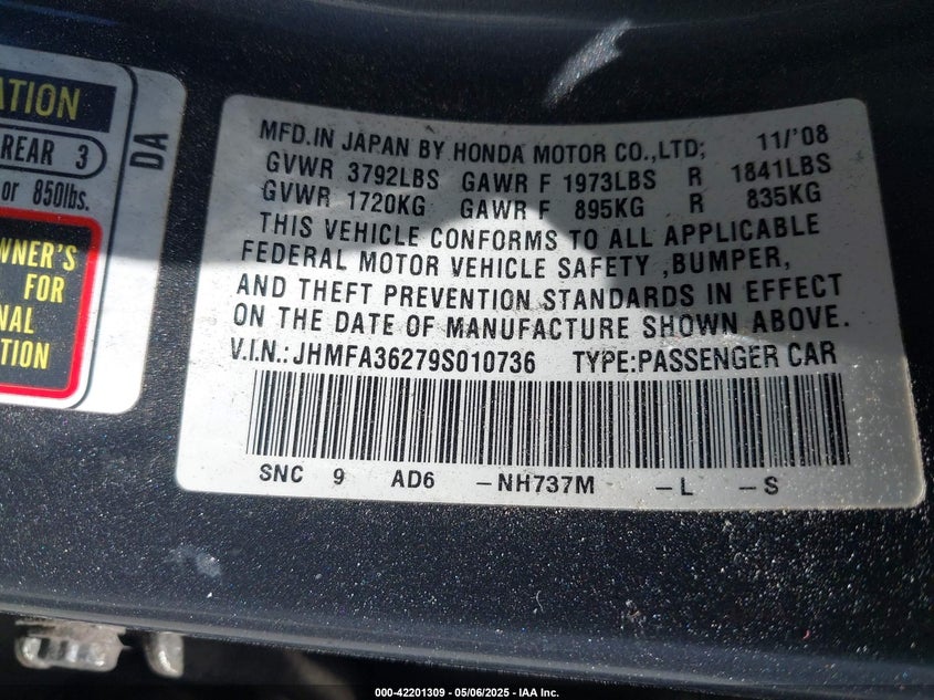 2006 TOYOTA PRIUS VIN: JTDKB20U167061794