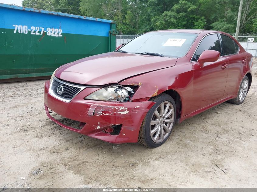 2007 Lexus Is 250 VIN: JTHCK262772016186 Lot: 42201625