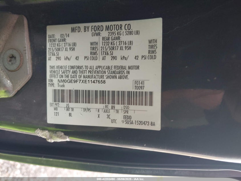 2014 FORD TRANSIT CONNECT XLT - NM0GE9F7XE1147658
