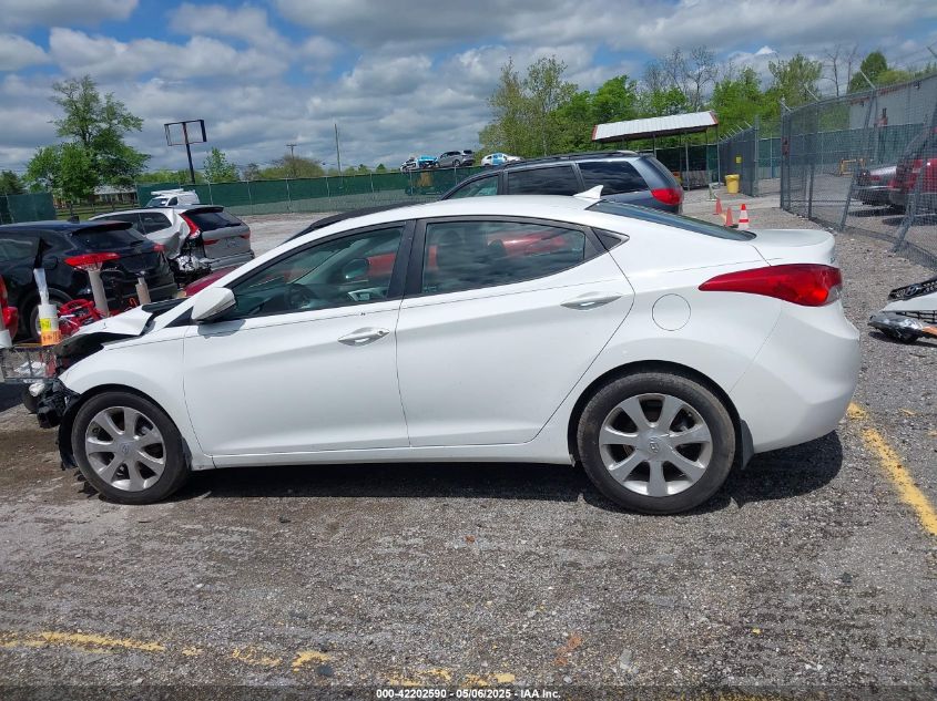 2012 Hyundai Elantra Limited VIN: 5NPDH4AE8CH130966 Lot: 42202590