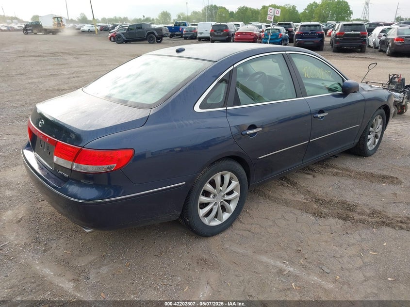 2007 HYUNDAI AZERA VIN: KMHFC46F47A195122