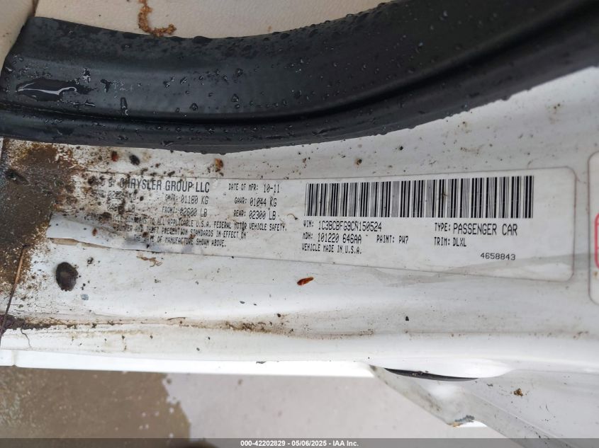2012 Chrysler 200 Limited VIN: 1C3BCBFG9CN150524 Lot: 42202829