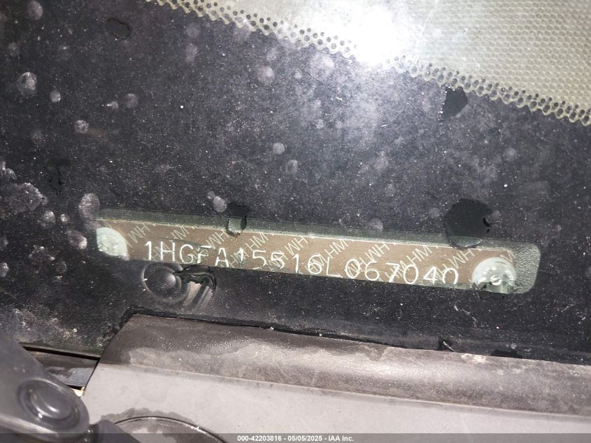 2006 Honda Civic Lx VIN: 1HGFA15516L067040 Lot: 42203816