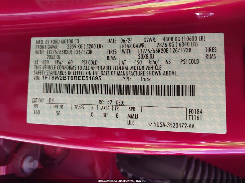 2024 Ford F-250 - 1FT8W2BT6REE51695