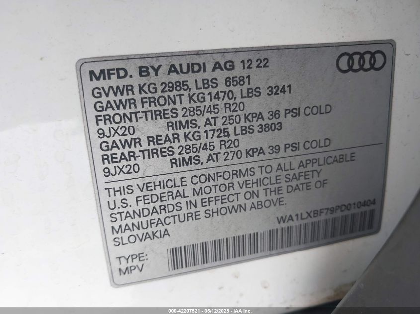 2023 Audi Q7 - WA1LXBF79PD010404