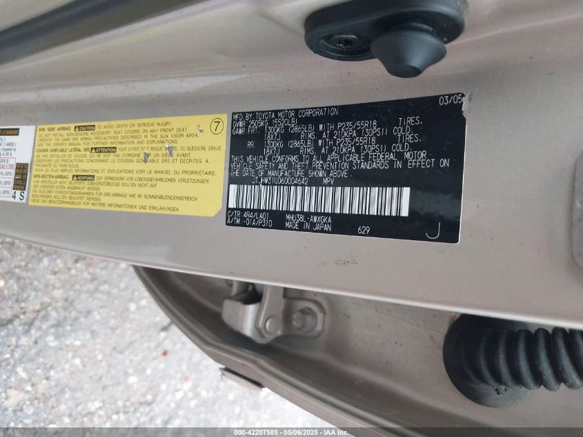 2006 Lexus Rx 400H VIN: JTJHW31U060004642 Lot: 42207589