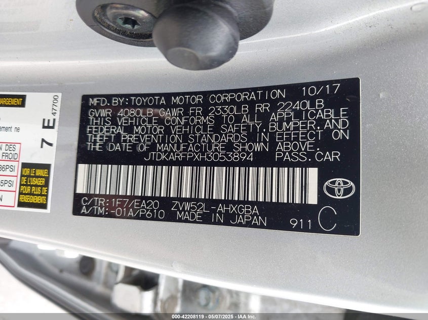 2017 TOYOTA PRIUS PRIME PREMIUM - JTDKARFPXH3053894