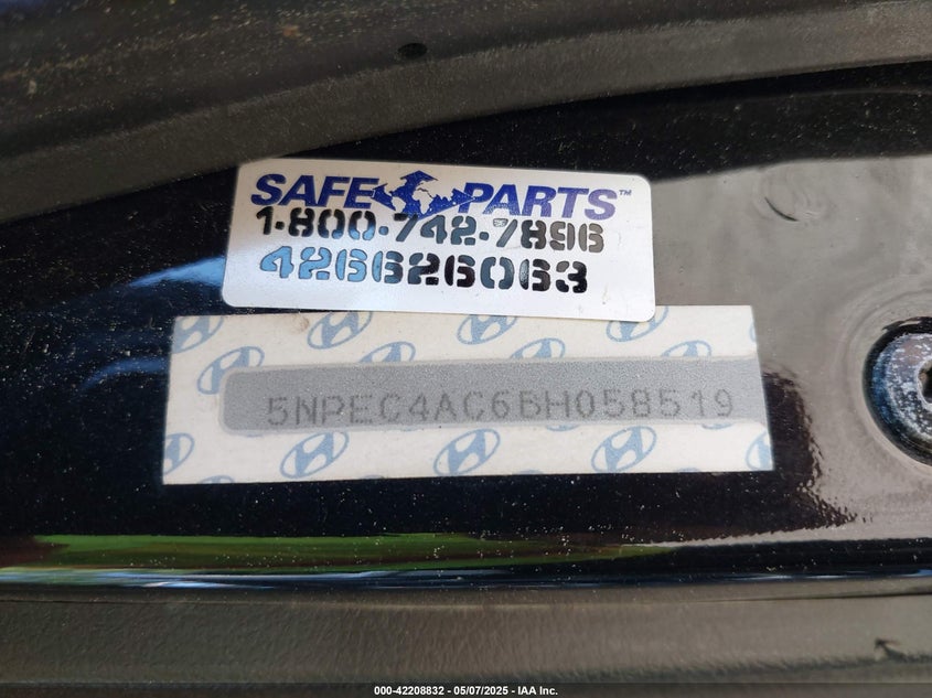 5NPEC4AC6BH058519 2011 HYUNDAI SONATA photo no. 9