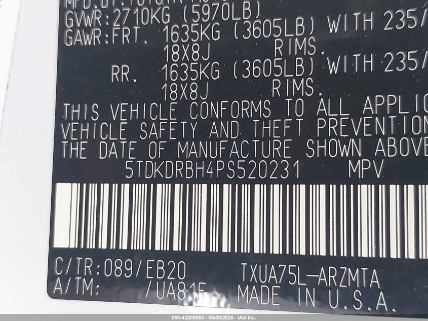 2023 Toyota Highlander - 5TDKDRBH4PS520231