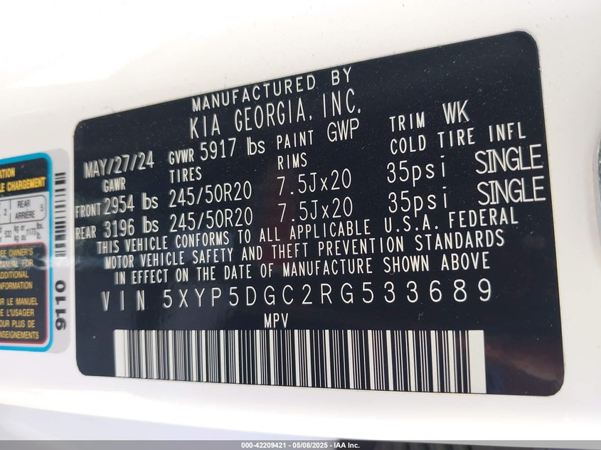 2024 KIA TELLURIDE SX PRESTIGE X-LINE - 5XYP5DGC2RG533689