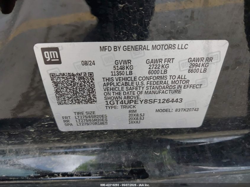 2025 GMC Sierra - 1GT4UPEY8SF126443