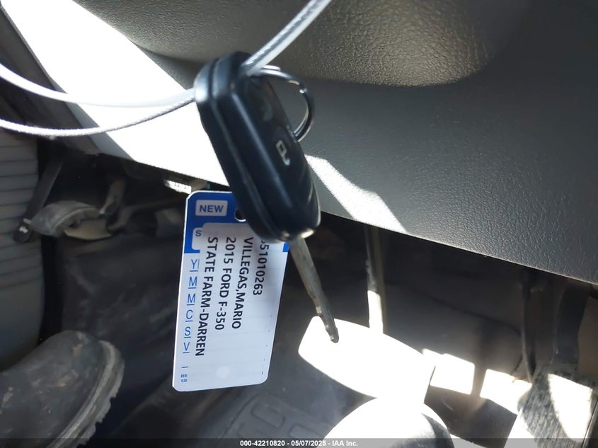 2015 FORD F 350 VIN: 1FT7W3B67FEB54426