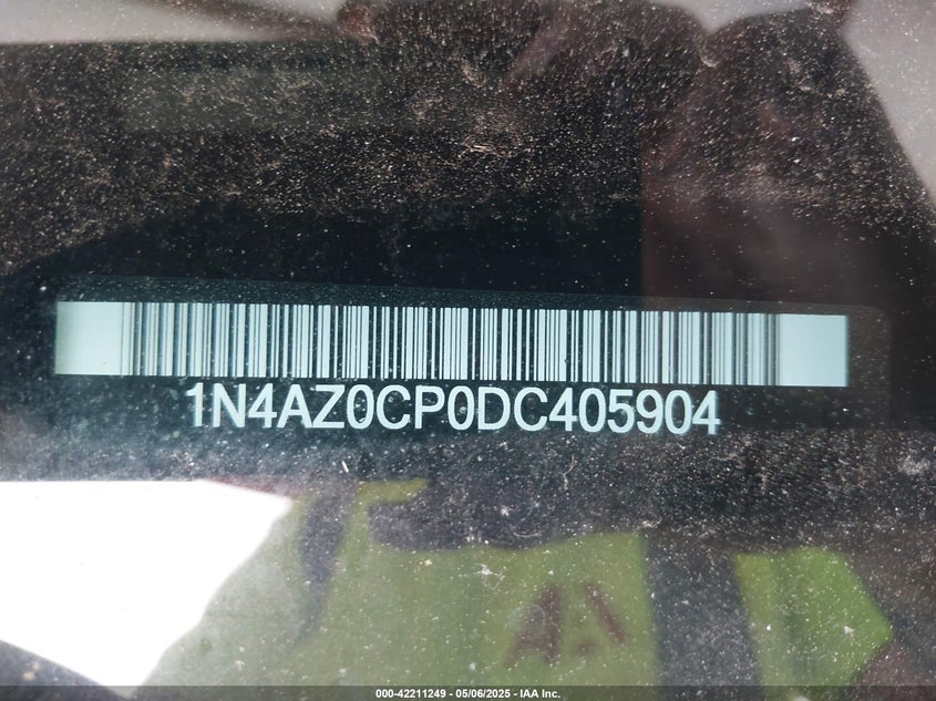 2013 NISSAN LEAF VIN: 1N4AZ0CP0DC405904