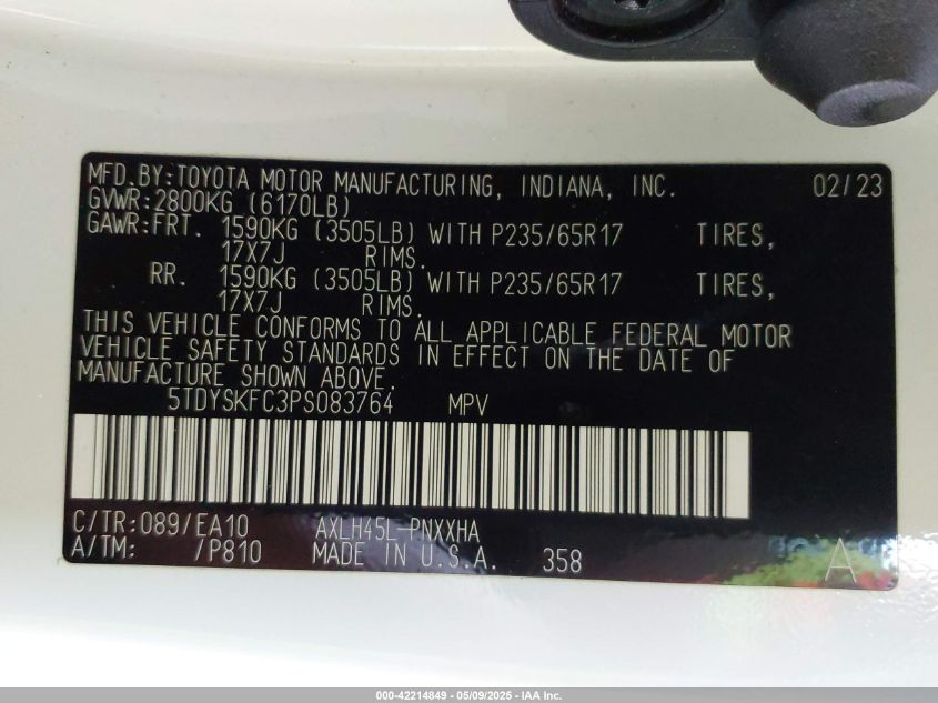 2023 Toyota Sienna - 5TDYSKFC3PS083764