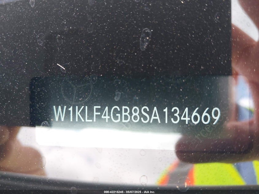 2025 MERCEDES-BENZ E VIN: W1KLF4GB8SA134669