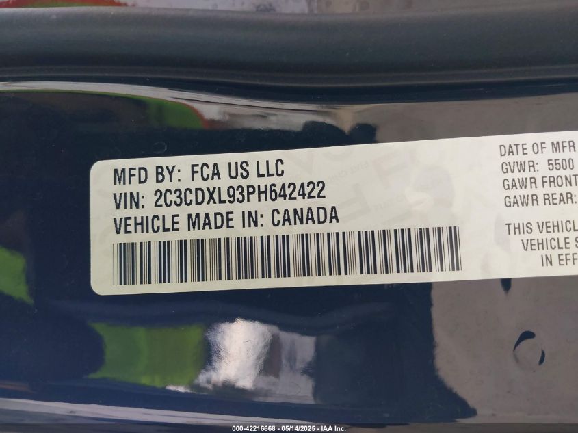 2023 Dodge Charger - 2C3CDXL93PH642422