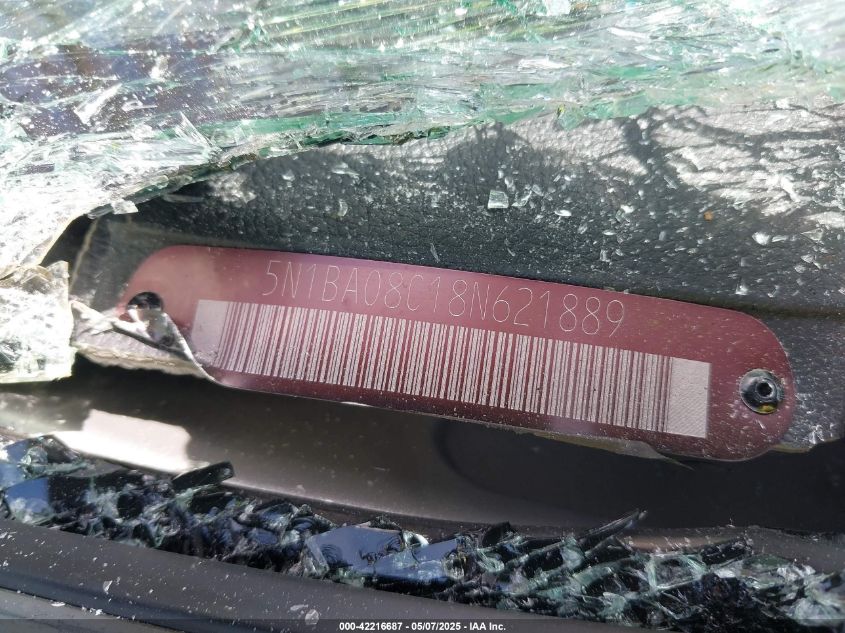 2008 Nissan Armada Le VIN: 5N1BA08C18N621889 Lot: 42216687