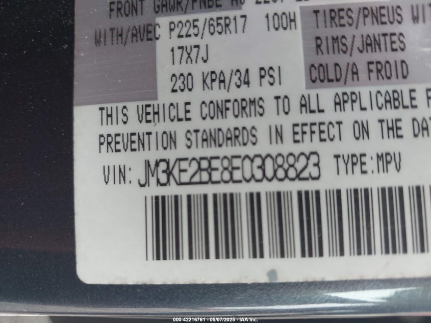 2014 MAZDA CX-5 SPORT - JM3KE2BE8E0308823