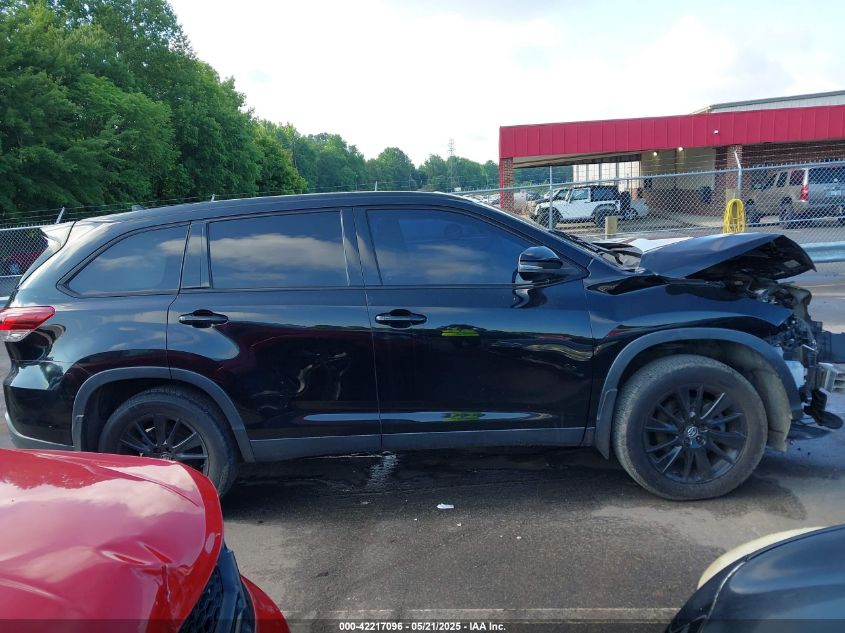 2019 Toyota Highlander Se VIN: 5TDJZRFH4KS969764 Lot: 42217096