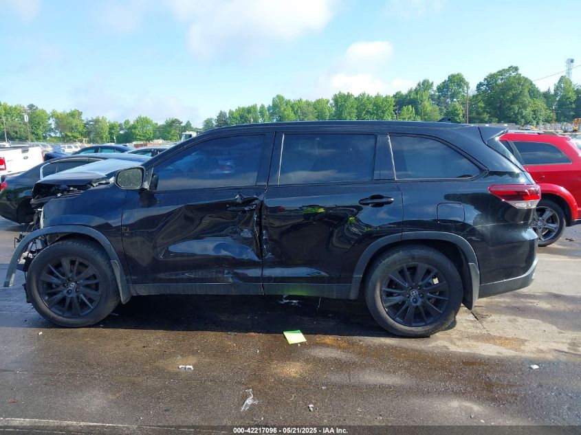 2019 Toyota Highlander Se VIN: 5TDJZRFH4KS969764 Lot: 42217096