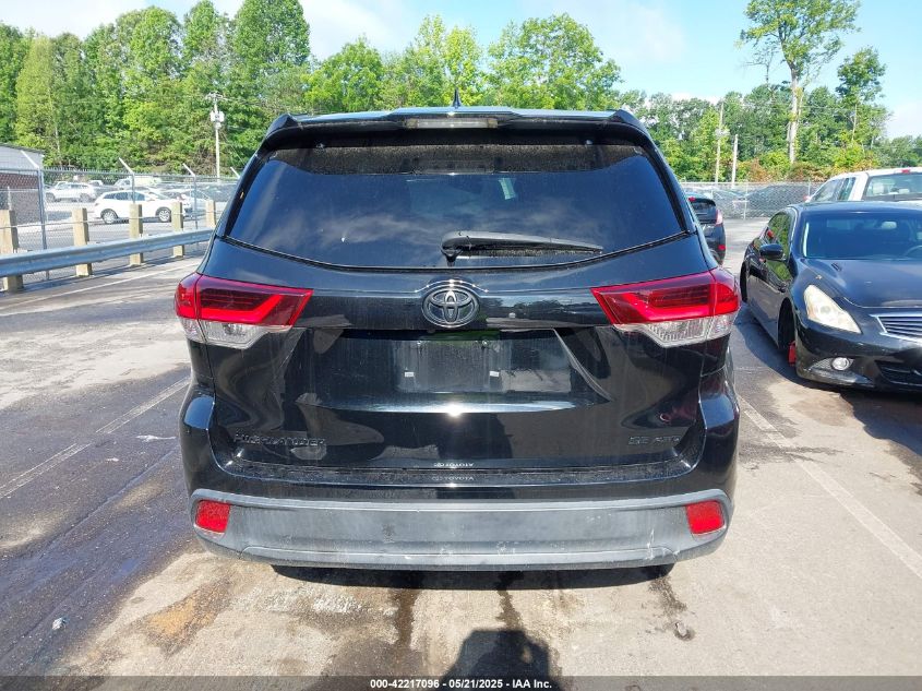2019 Toyota Highlander Se VIN: 5TDJZRFH4KS969764 Lot: 42217096